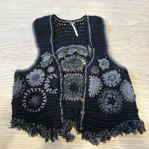 Free people crochet vest